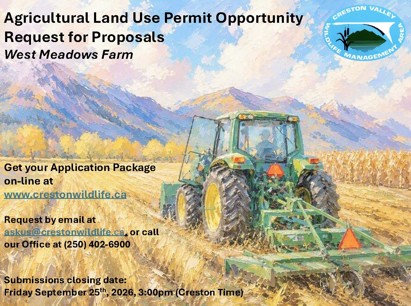 Agricultural Land Use Permit Opportunity