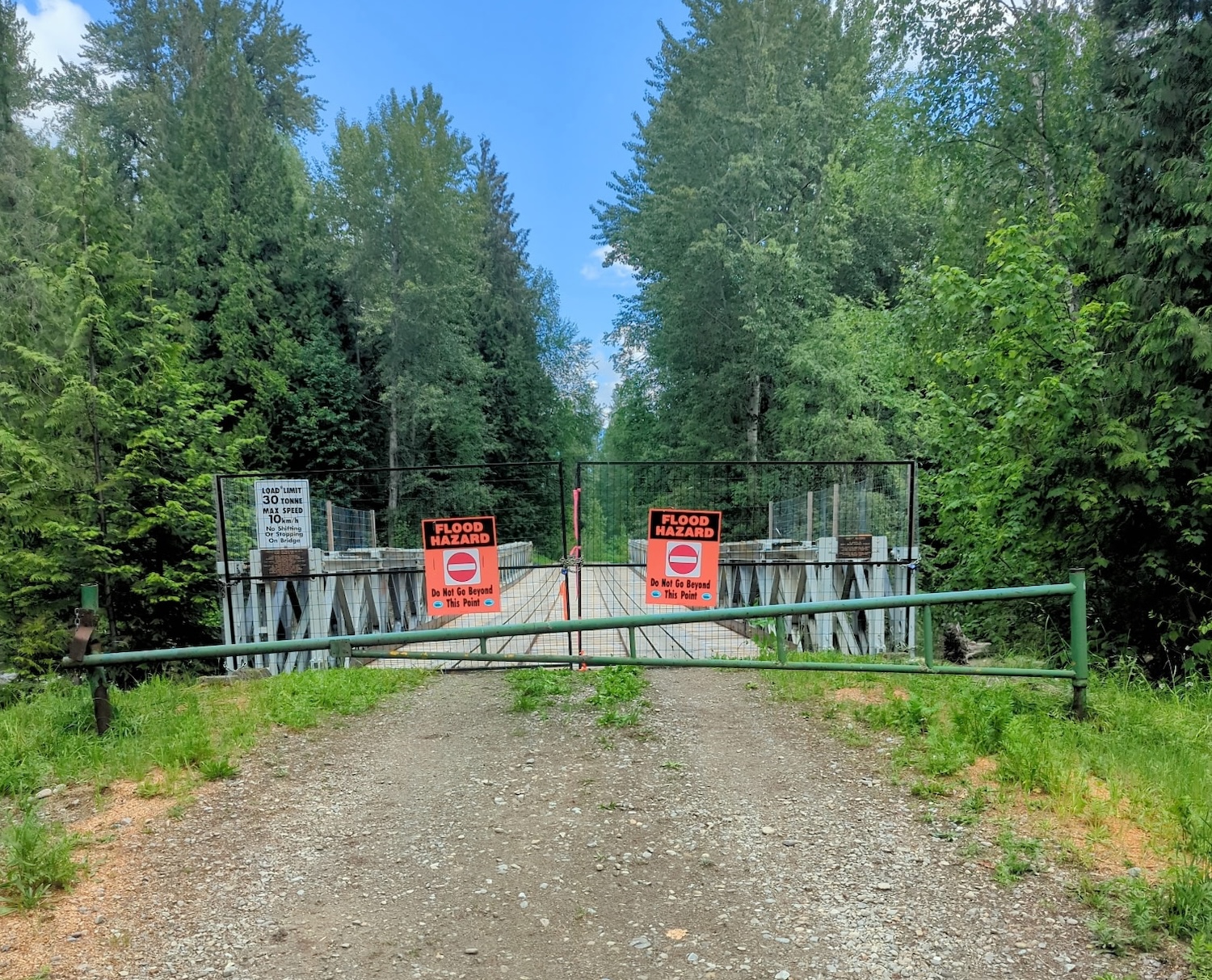Temporary closure – bridge over Summit Creek CVWMA